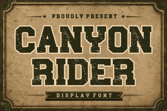 Canyon Rider: Bold Western Font