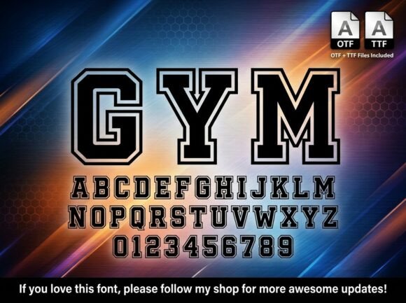 Gym: Power and Precision in Typography