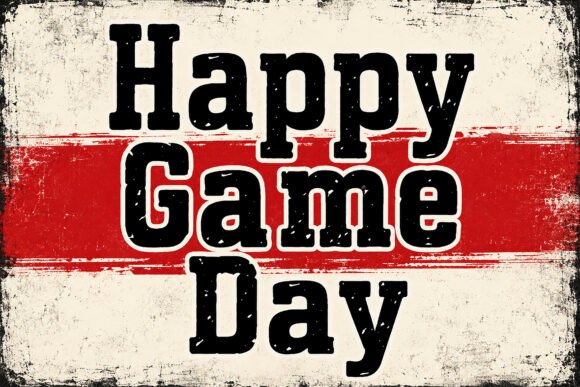 Happy Game Day: A Vintage Sports Font for Team Spirit and Nostalgia