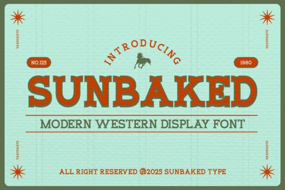 Sunbaked: A Bold Western Font for Timeless Design