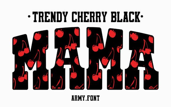 Trendy Cherry Black: A Bold Statement in Typography