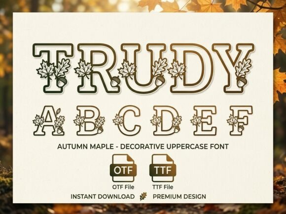 Trudy: The Cozy, Golden Hues of Autumn in Every Letter